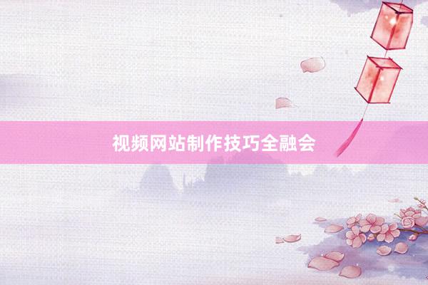 视频网站制作技巧全融会