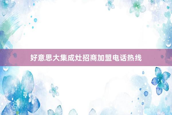 好意思大集成灶招商加盟电话热线